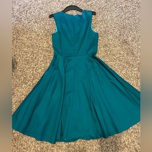 Zapaka dress, teal, flare dress